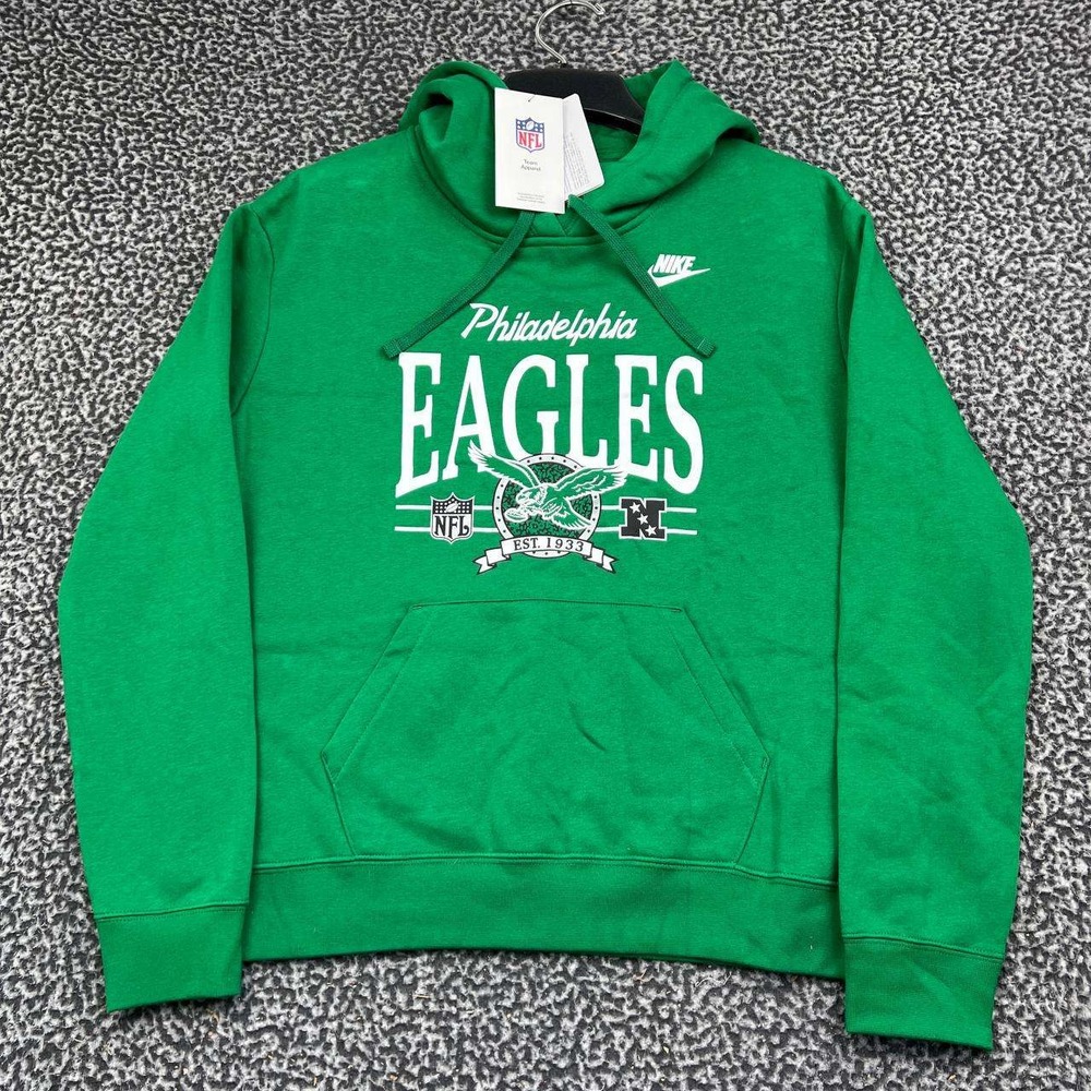 Nike Philadelphia Eagles NFL Hoodie Women Medium Green Fleece Pullover New M